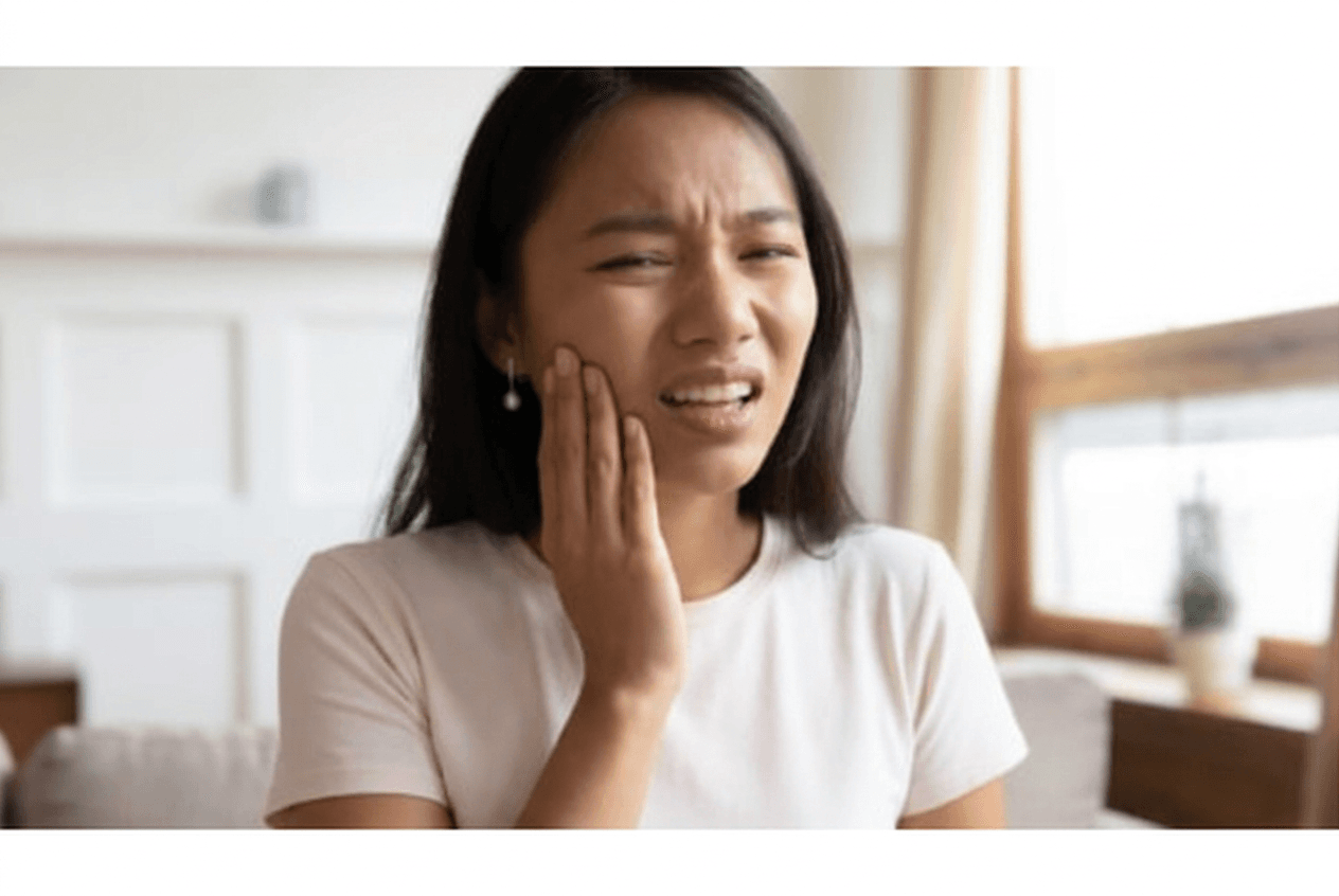 Patient receiving urgent dental care