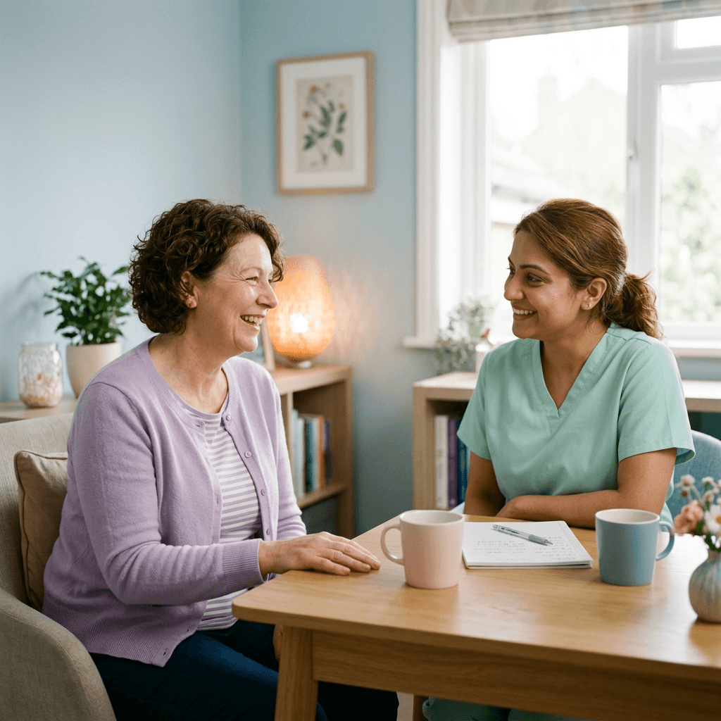 Patient discussing flexible payment options