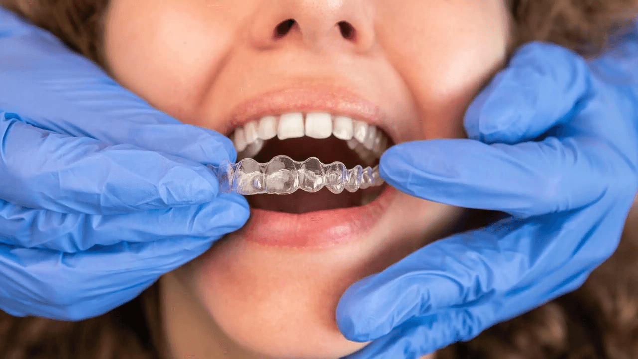 A dentist examining a patient with a loose tooth