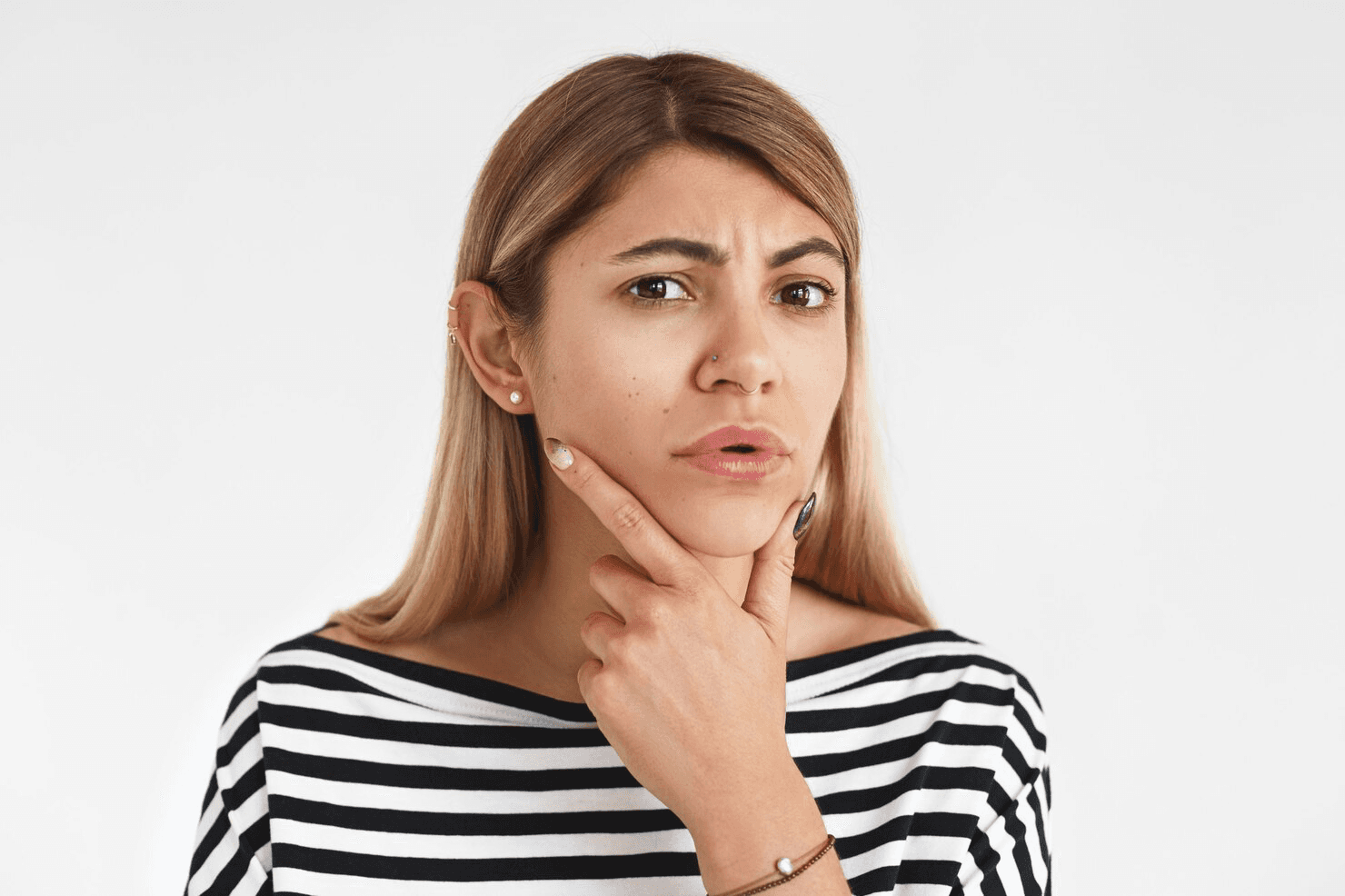 Illustration of facial collapse caused by missing teeth and bone resorption