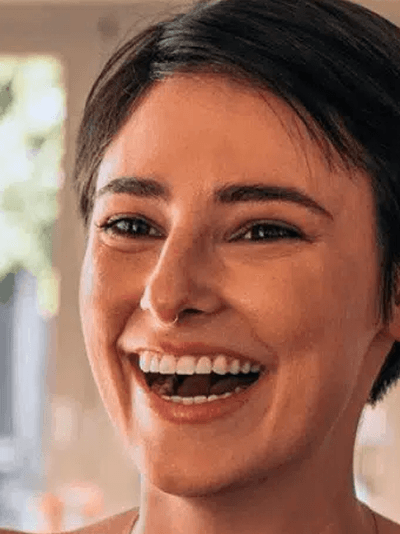 Patient laughing after treatment